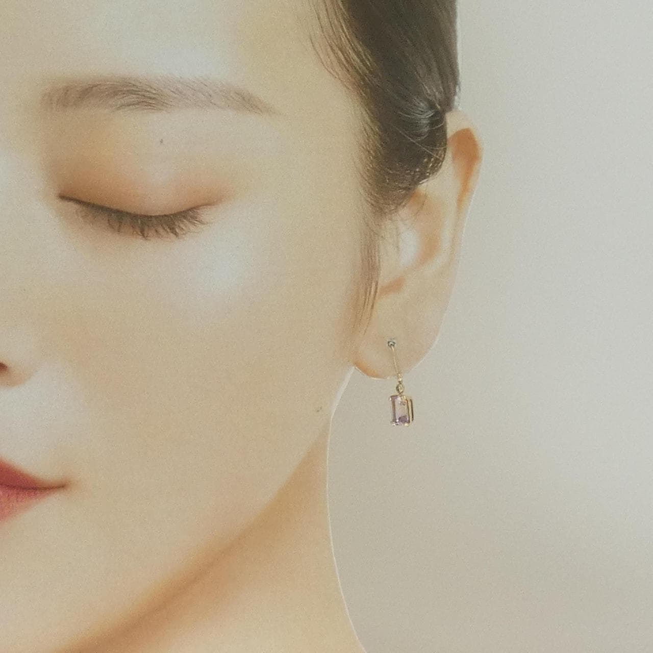 4゜C アメジスト ピアス