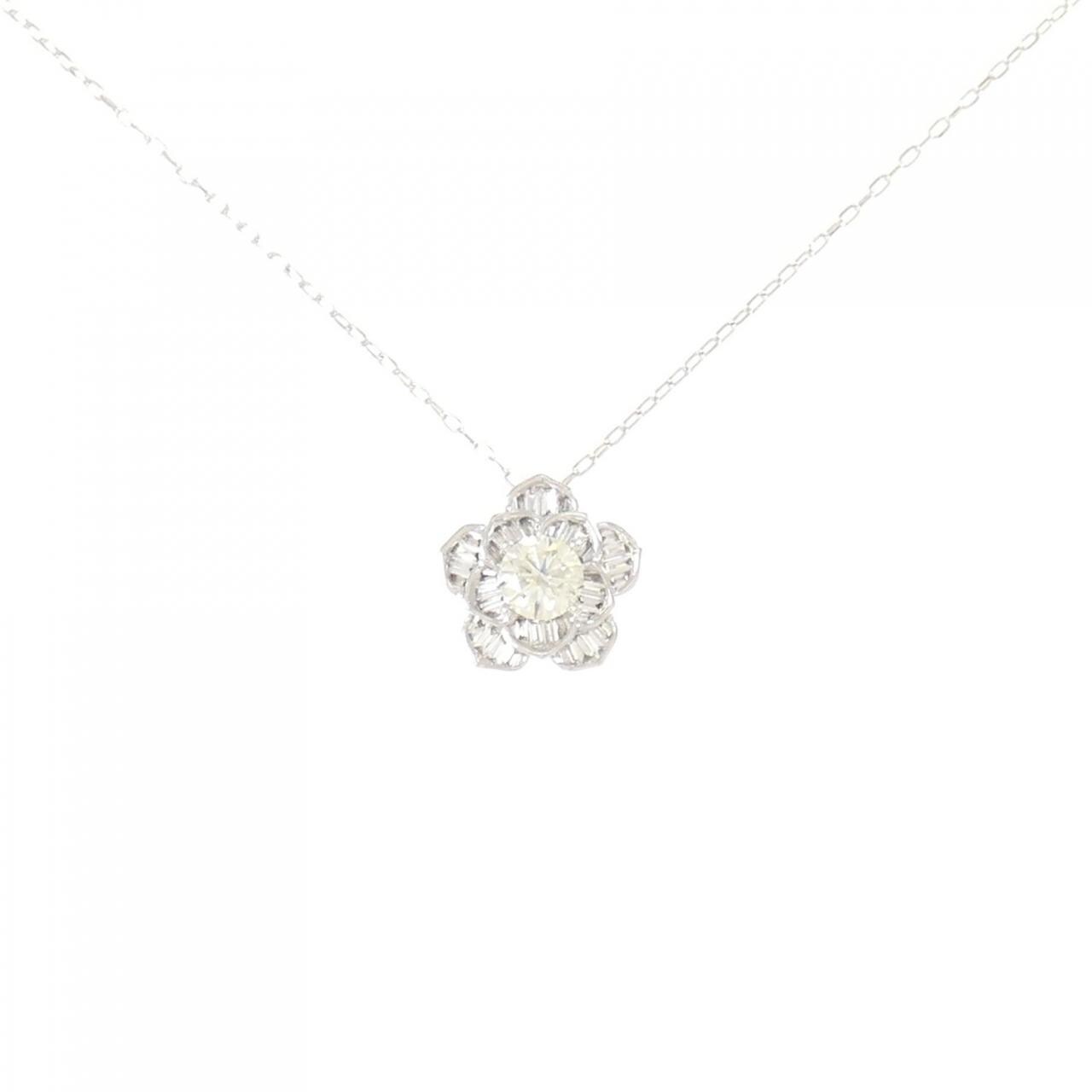 コメ兵｜K18WG フラワー ダイヤモンド ネックレス 0.60CT｜ジュエリー