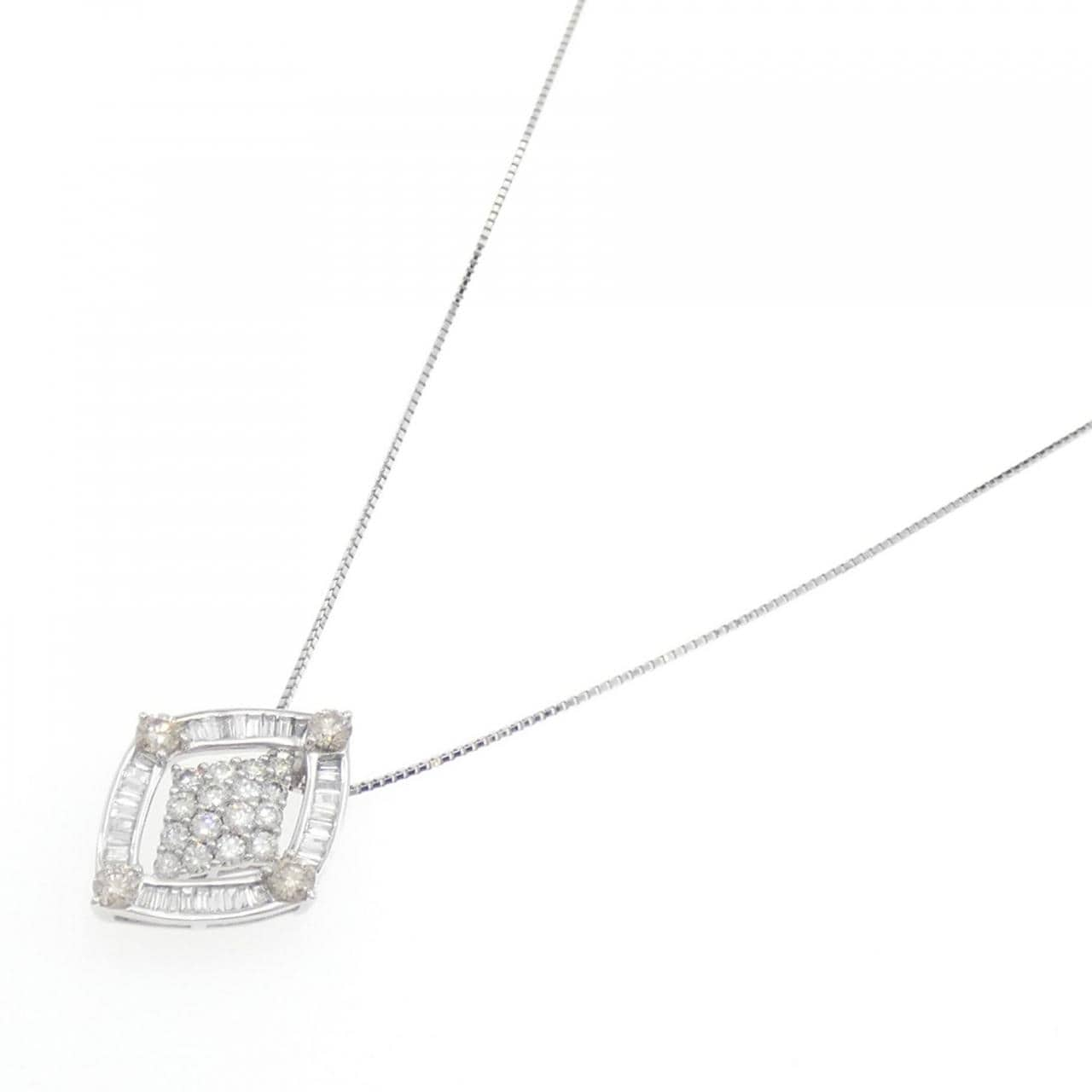 K18WG 2WAY Diamond Necklace