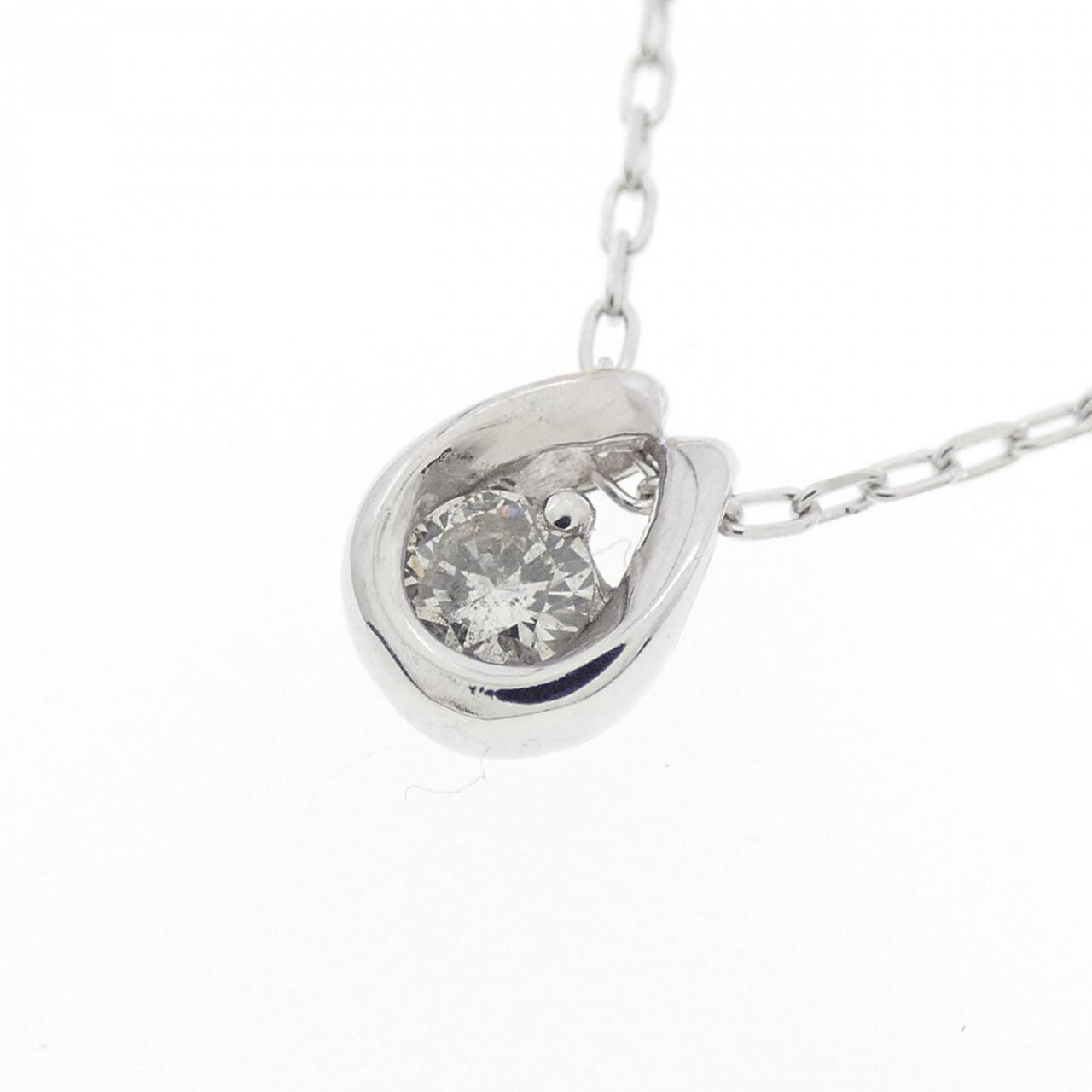 K18WG ダイヤモンド ネックレス 0.1CT