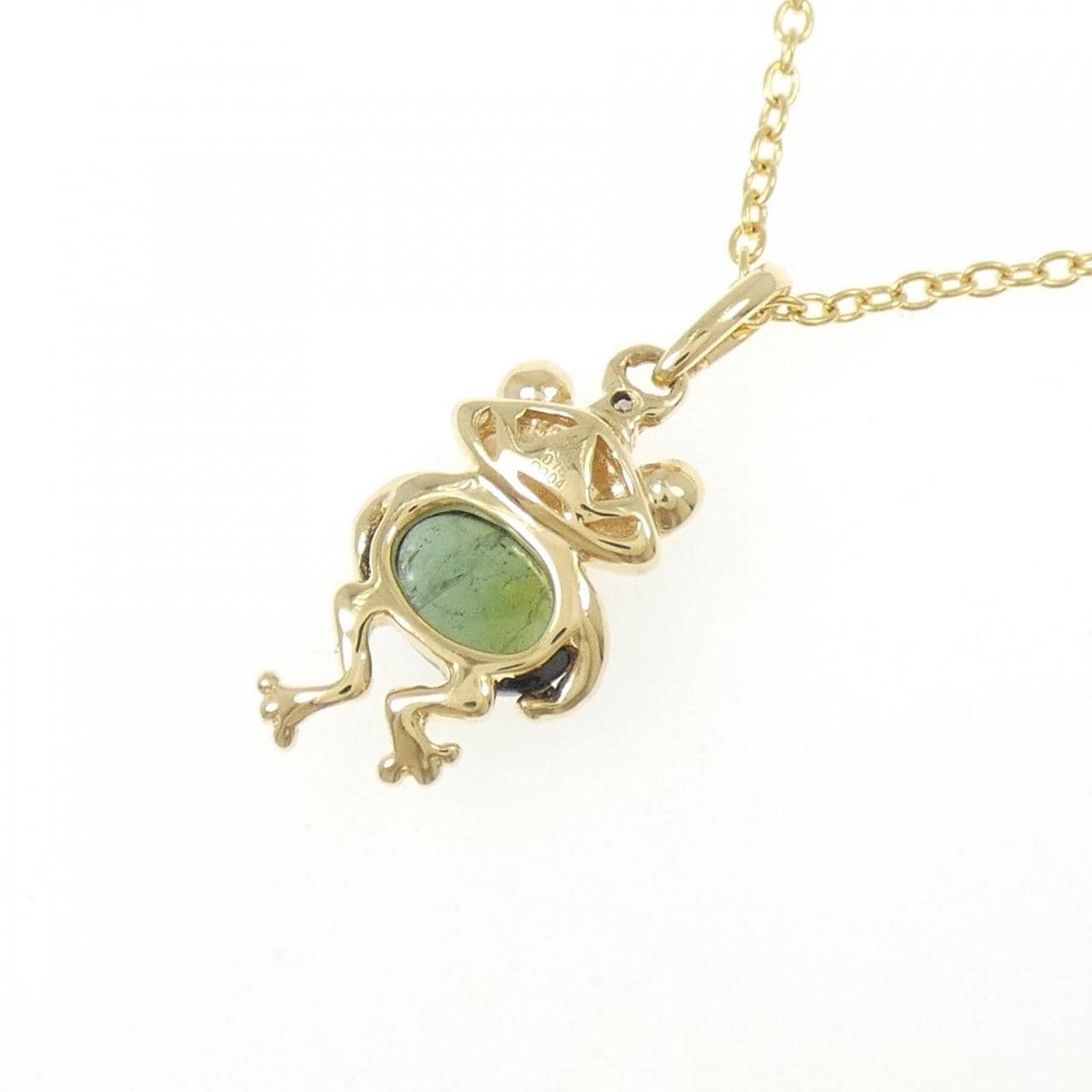 ジーエスティービー フロッグ　トルマリン ネックレス 0.75CT