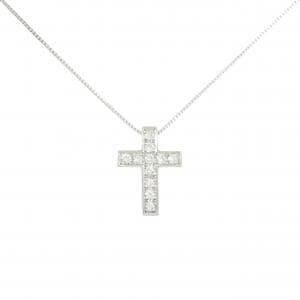 PT900/PT850 クロス ダイヤモンド ネックレス 0.30CT