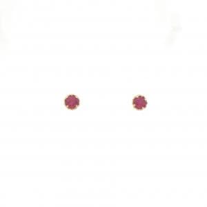 K18YG ルビー ピアス