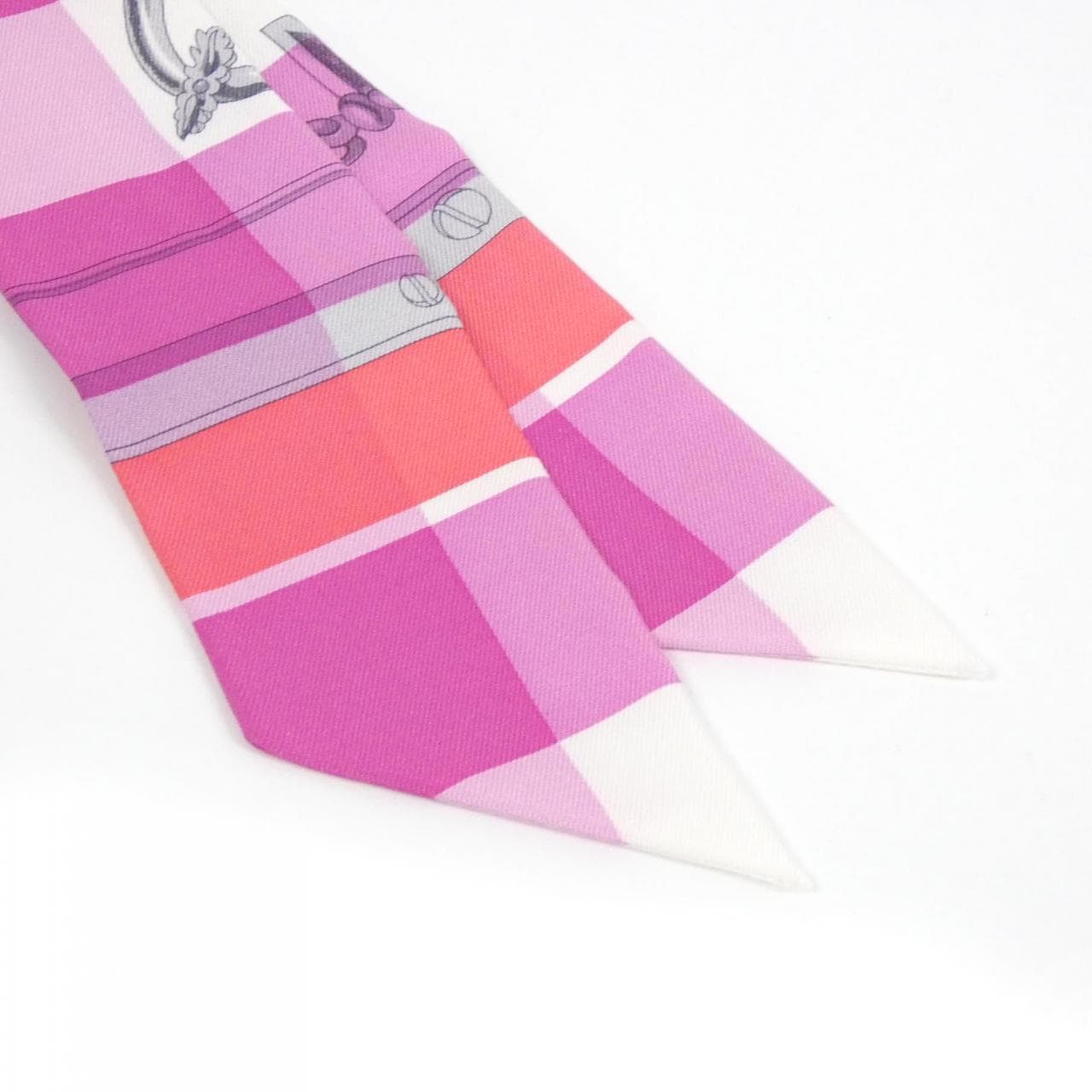 エルメス MORS ET GOURMETTES VICHY ツイリー 063206S スカーフ