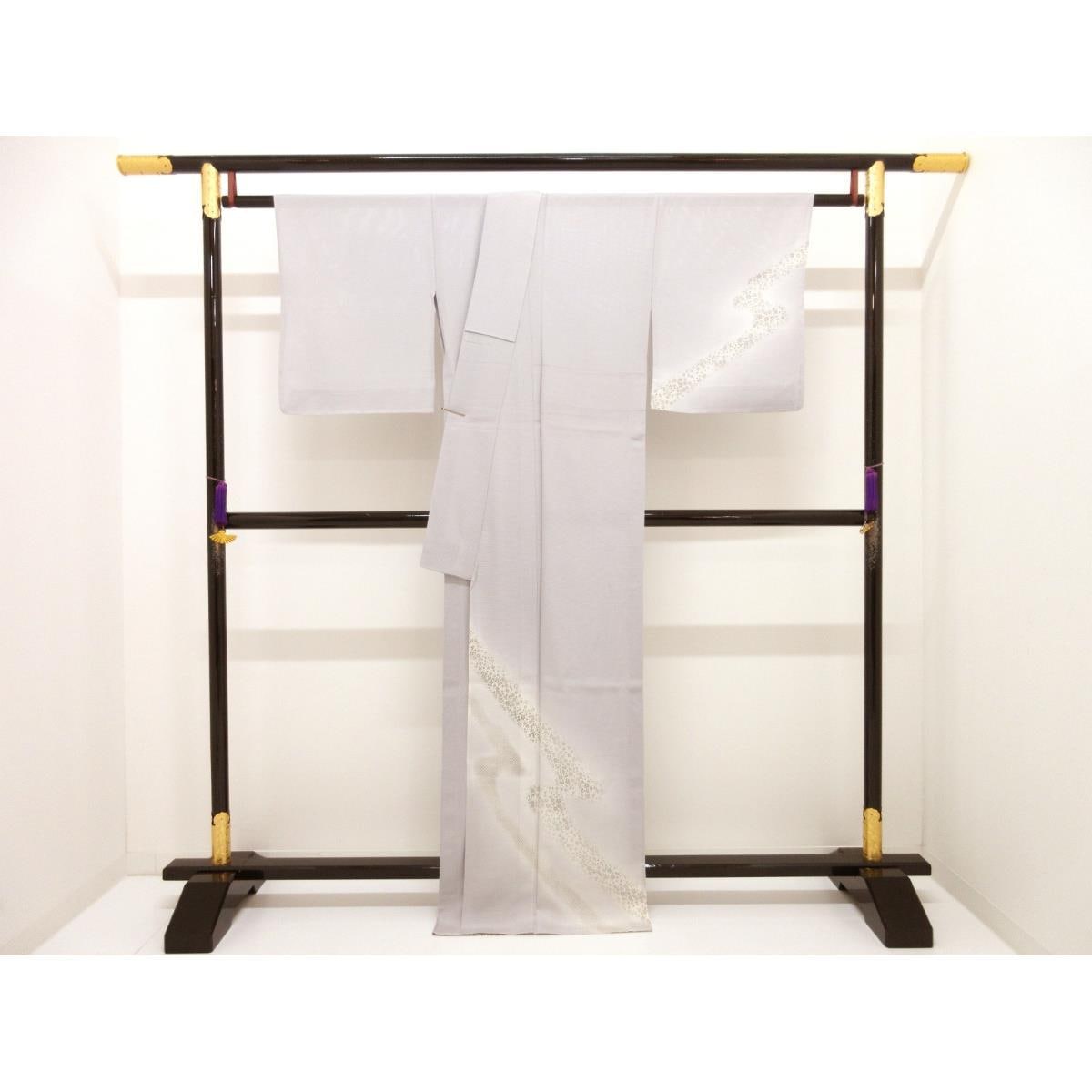 【未使用品】単衣　駒絽訪問着　友禅加工ボカシ染