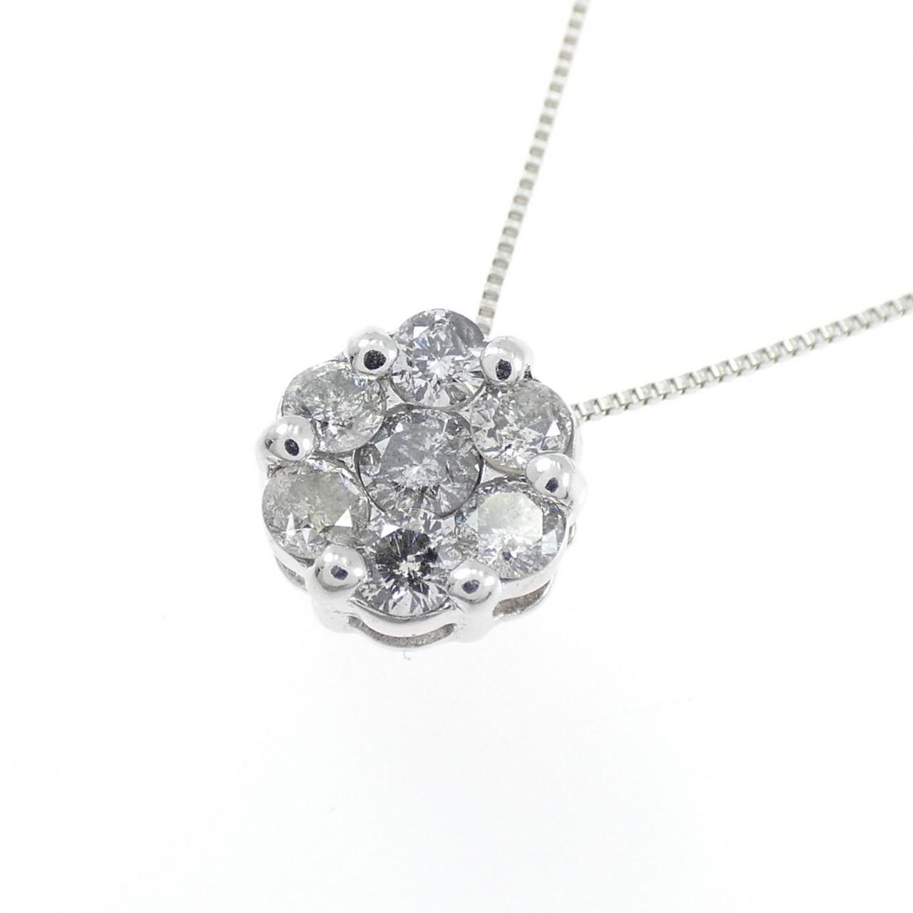 K10WG ダイヤモンド ネックレス 0.5CT