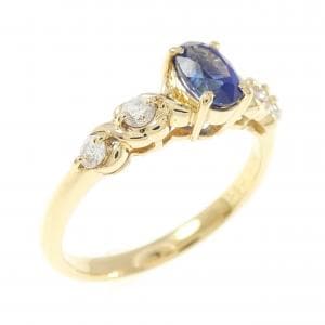 K18YG サファイヤ リング 0.60CT
