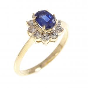 K18YG サファイヤ リング 0.3CT