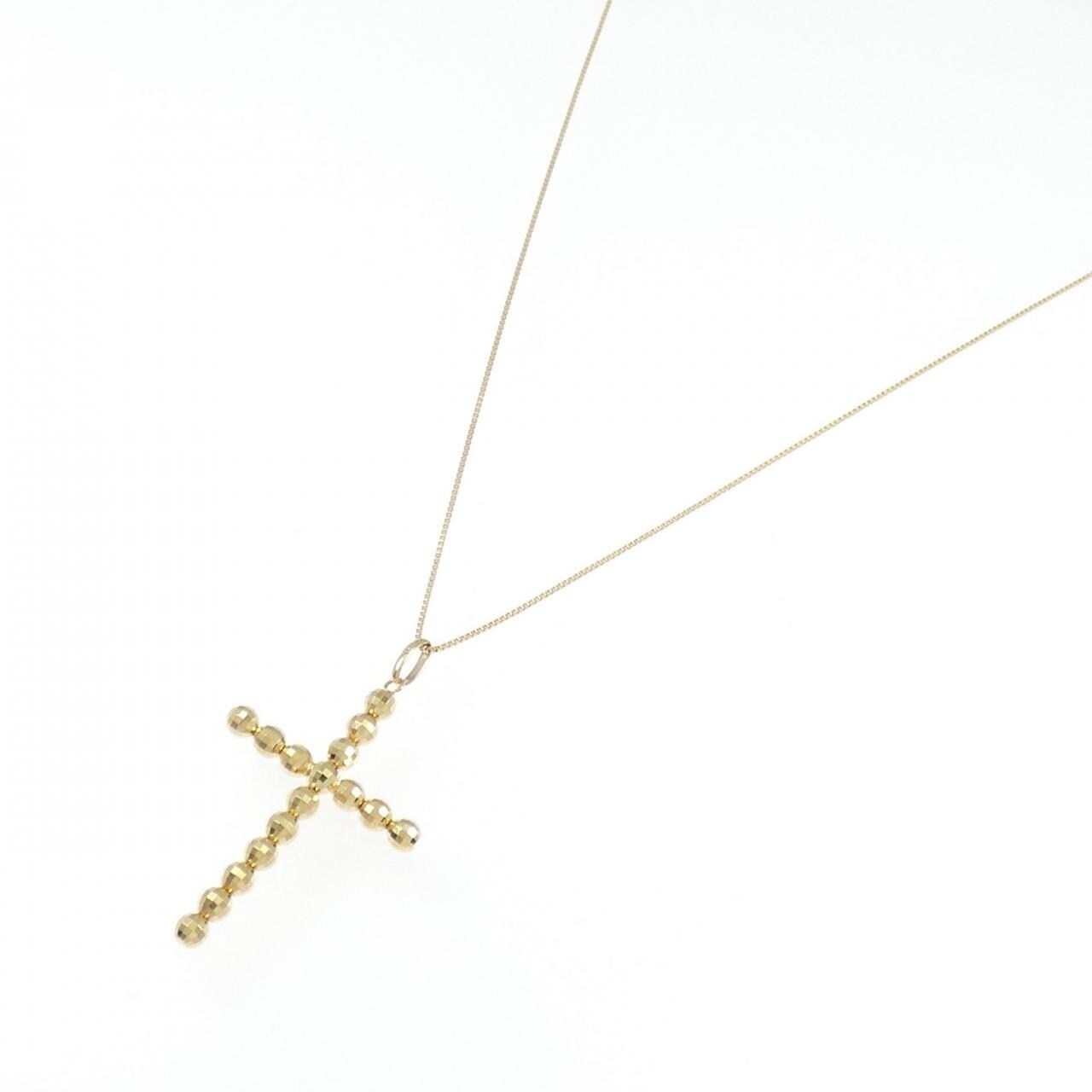 K18YG cross necklace