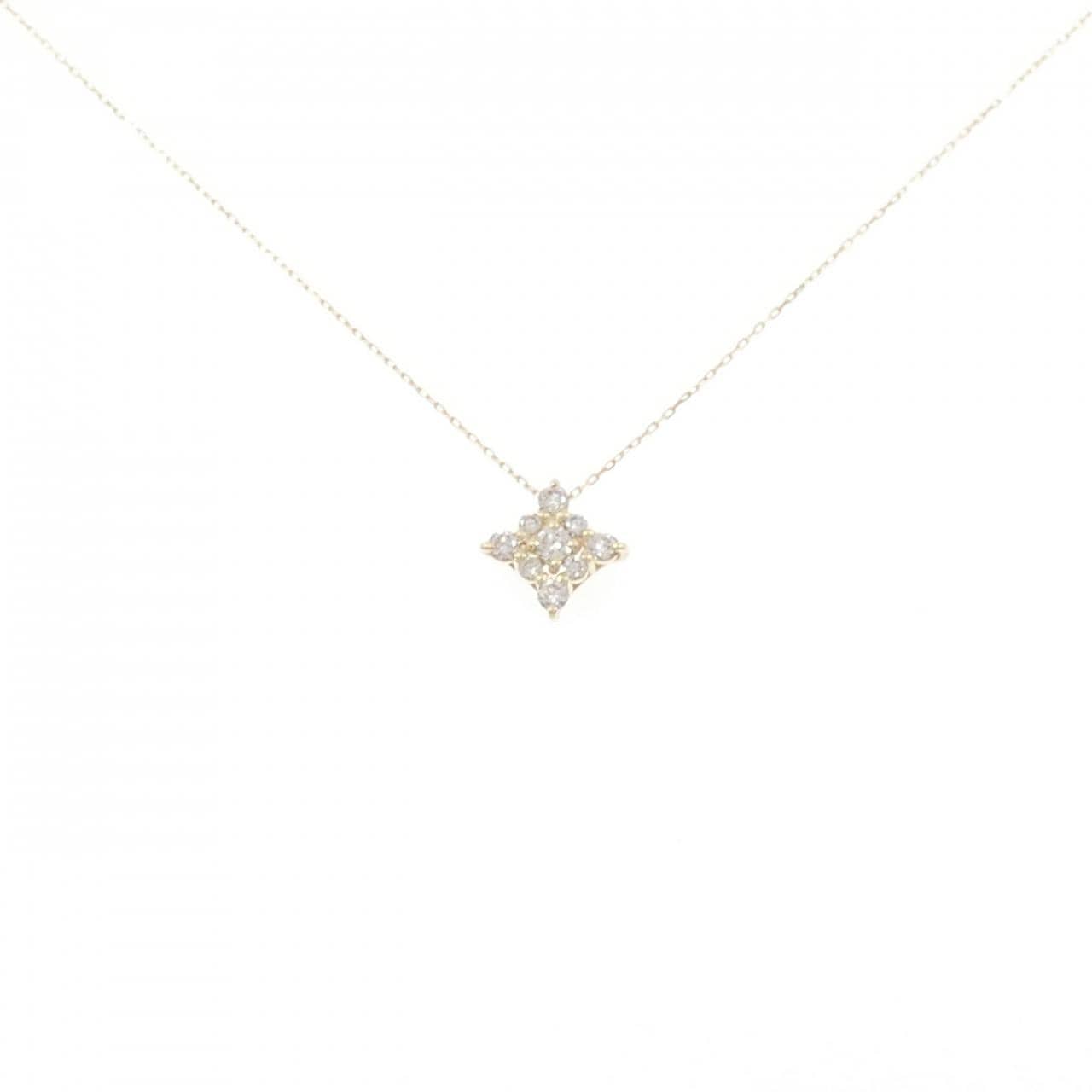【新品】K10YG ダイヤモンド ネックレス 0.20CT