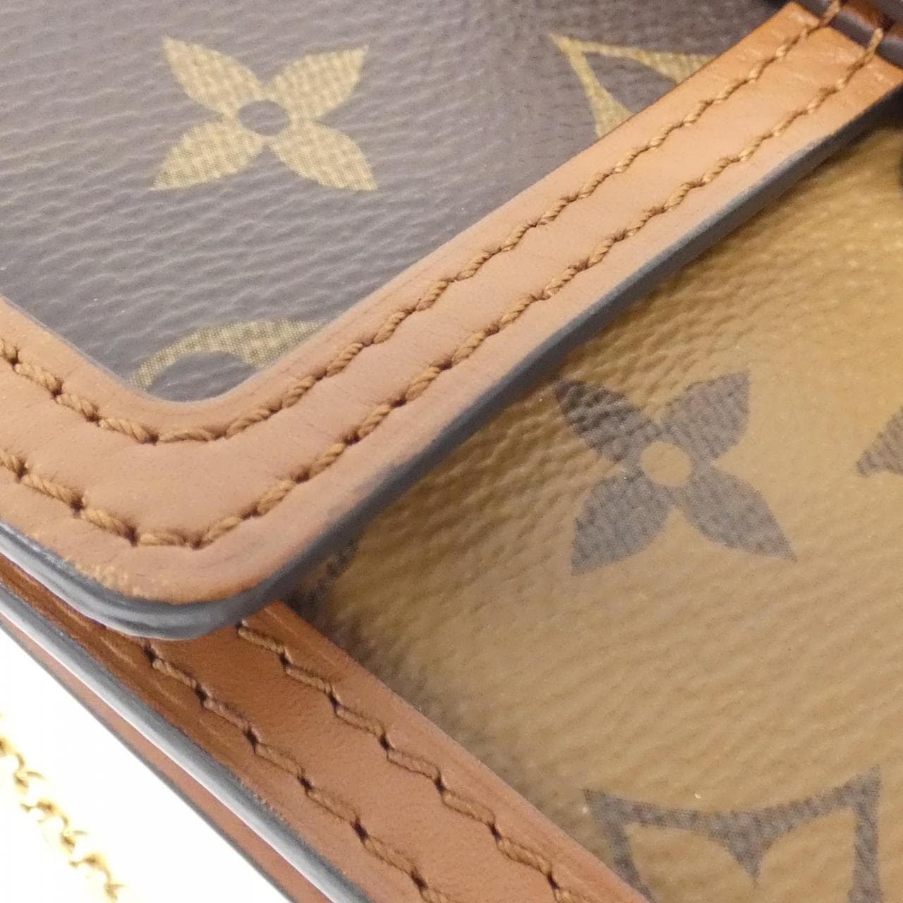 LOUIS VUITTON Monogram Portefeuille Dauphine M68746 Chain Wallet