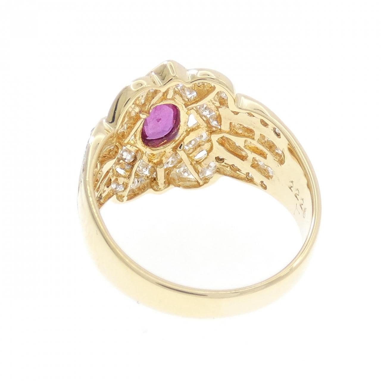 18KYG紅寶石戒指