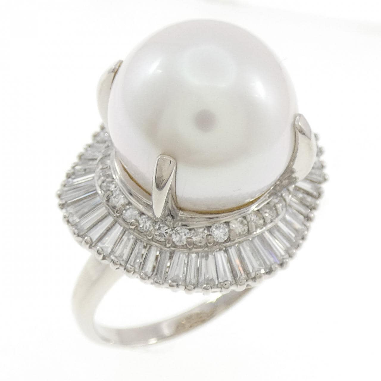 PT900 白蝶パール リング 13.8mm