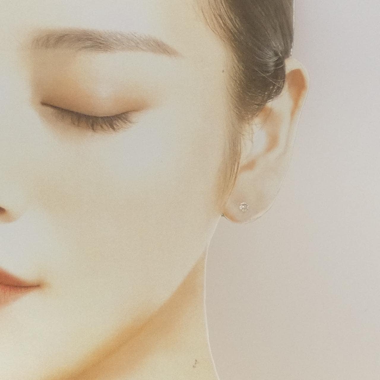 K18YG ソリティア ダイヤモンド ピアス 0.30CT