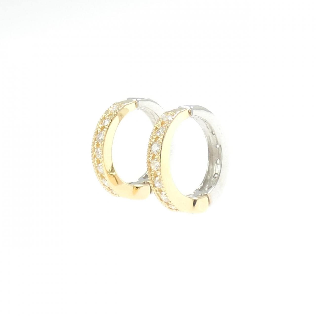 K18YG/K18WG ダイヤモンド イヤリング 0.40CT