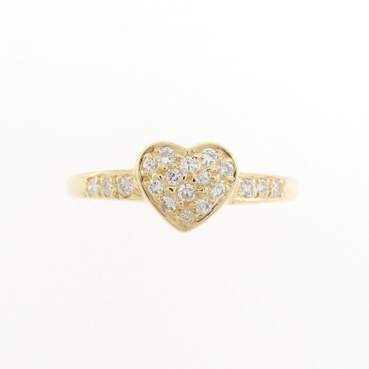 750YG ハート ダイヤモンド リング 0.16CT