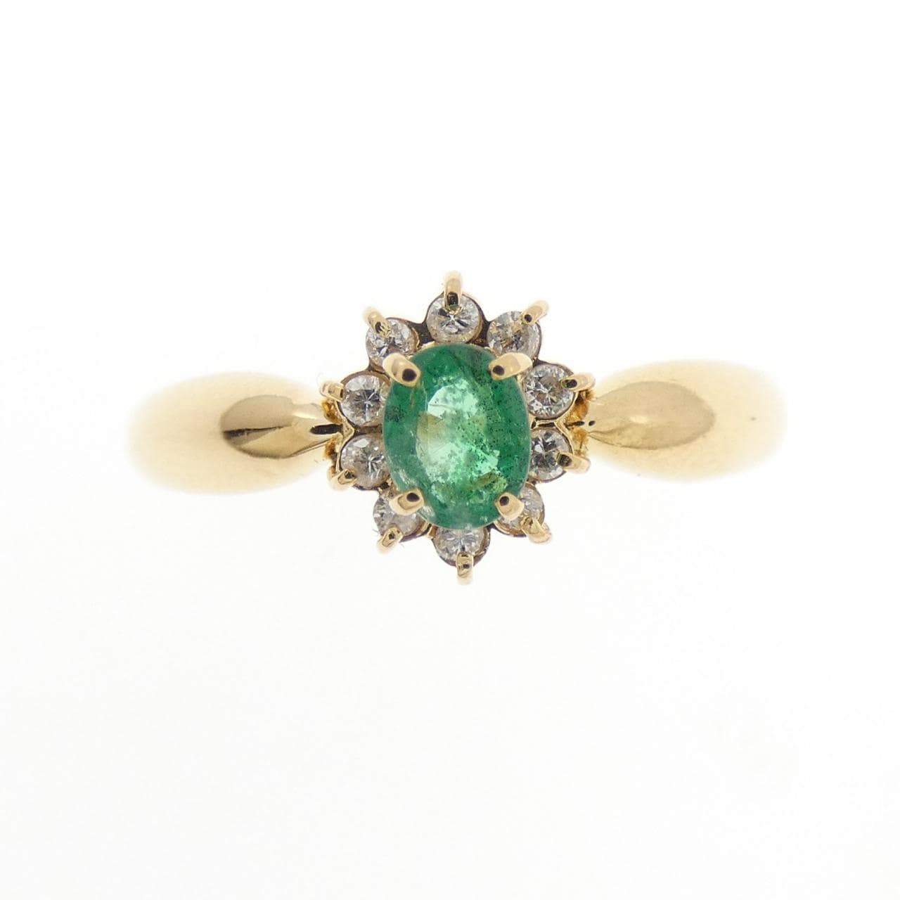 K18YG エメラルド リング