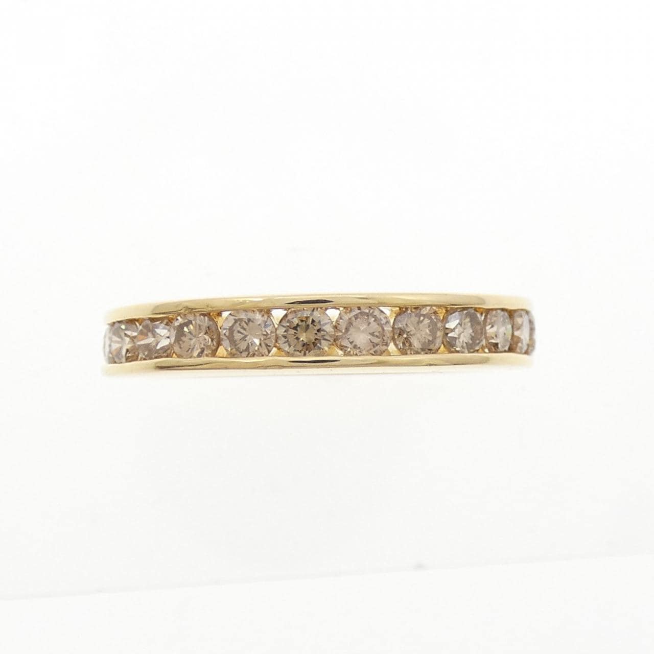 K18YG ハーフエタニティ ダイヤモンド リング 1.00CT