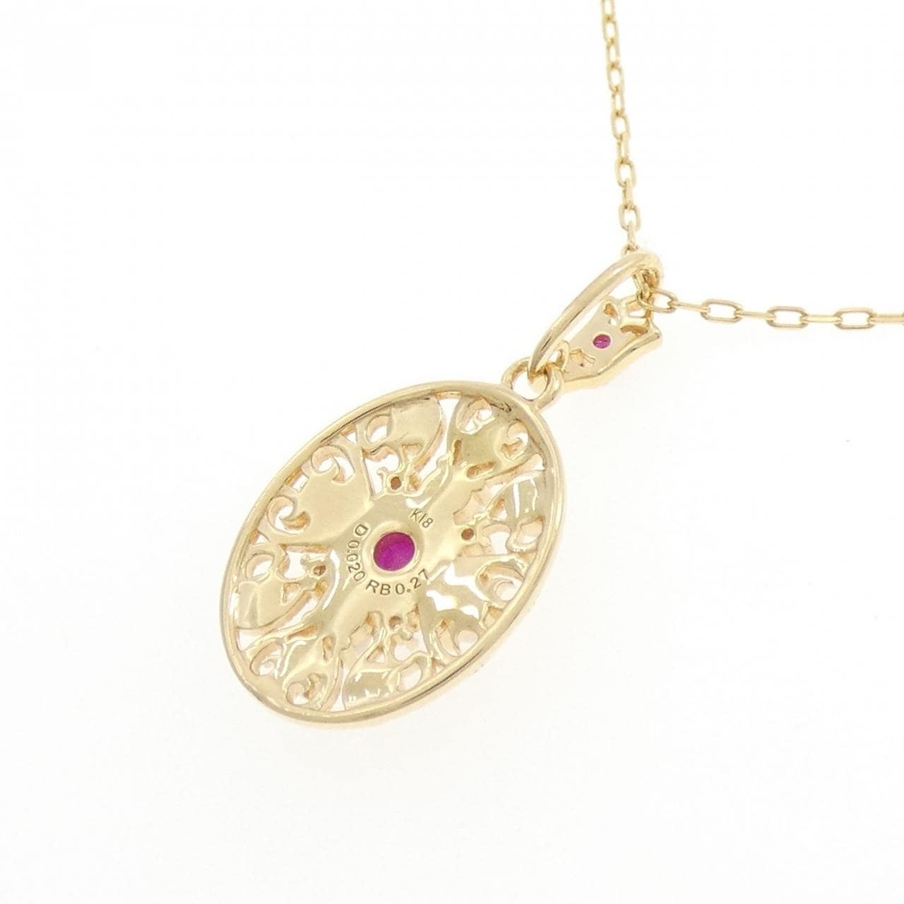 K18YG カラーストーン ネックレス