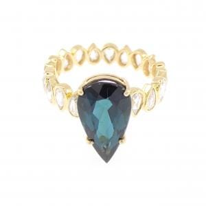 【新品】K18YG フルエタニティ トルマリン リング 3.11CT