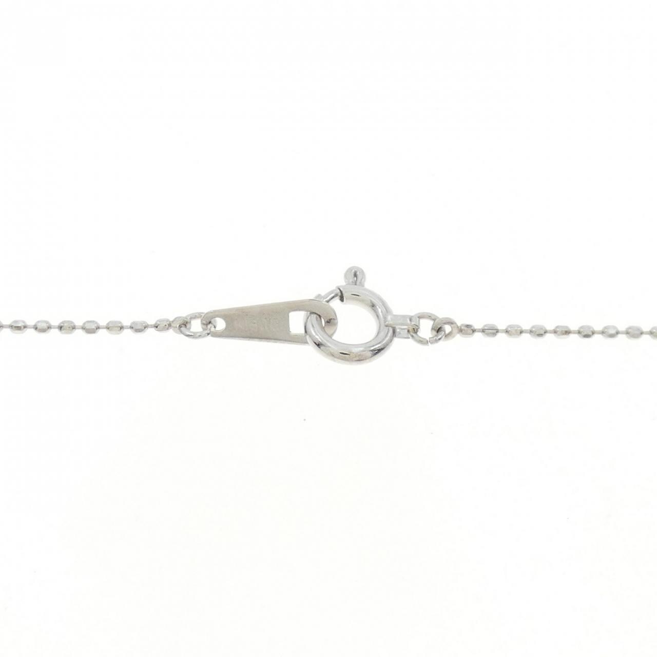 K18WG ハート×スター ダイヤモンド ネックレス 0.06CT