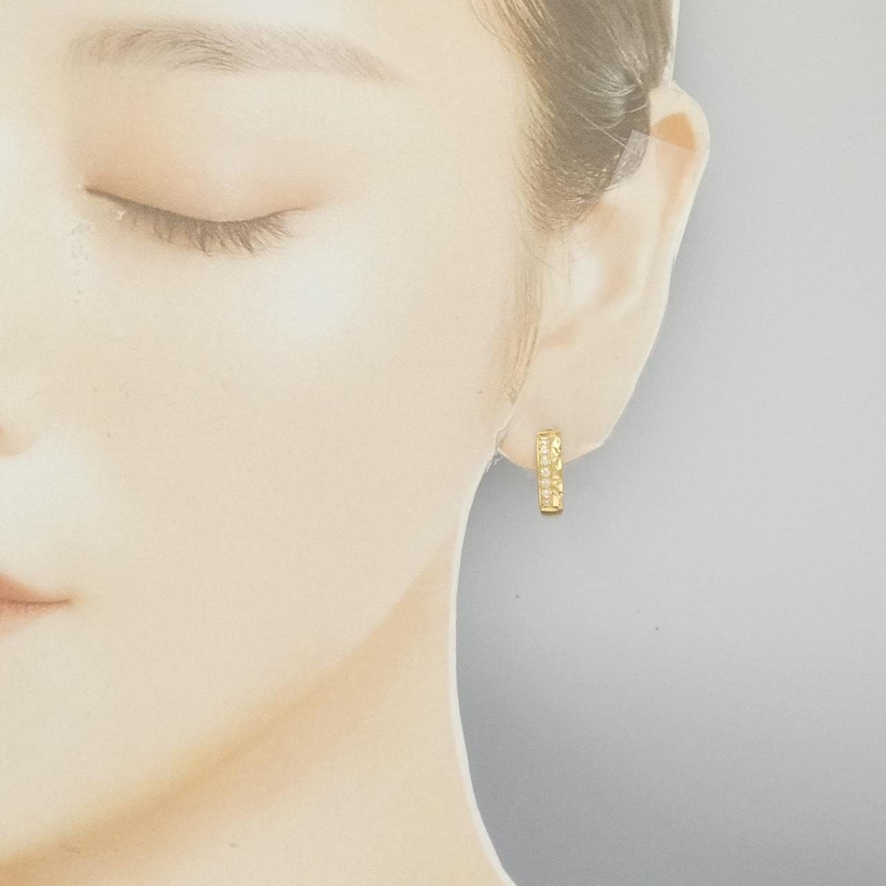 K18YG ダイヤモンド ピアス 0.14CT