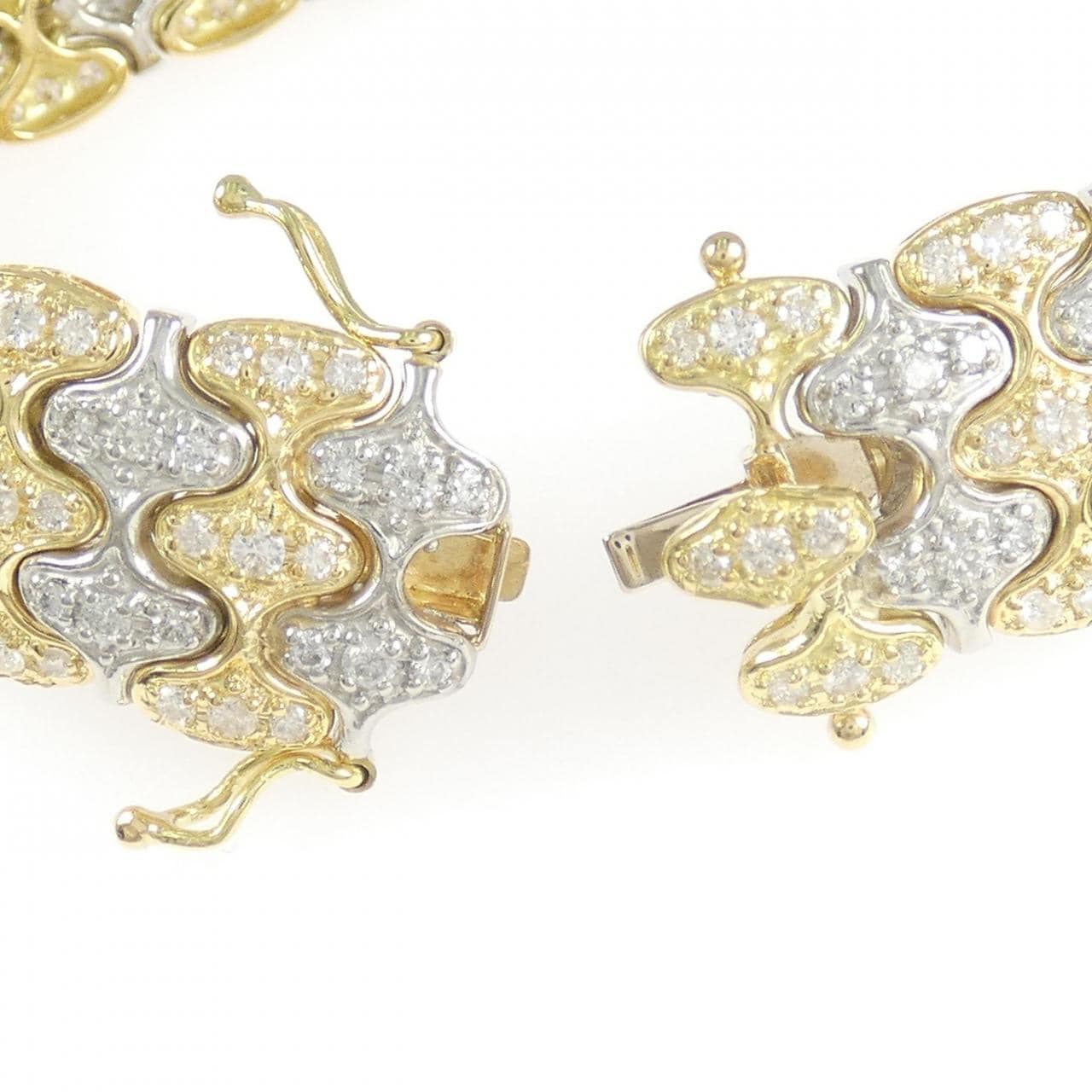 K18YG/PT900 ダイヤモンド ブレスレット 4.70CT