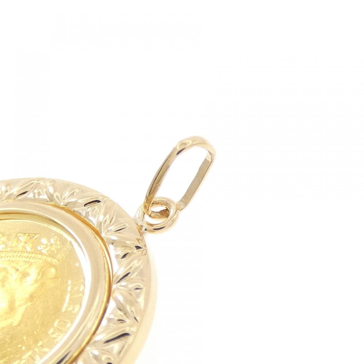 K18YG(枠) コイン ペンダント