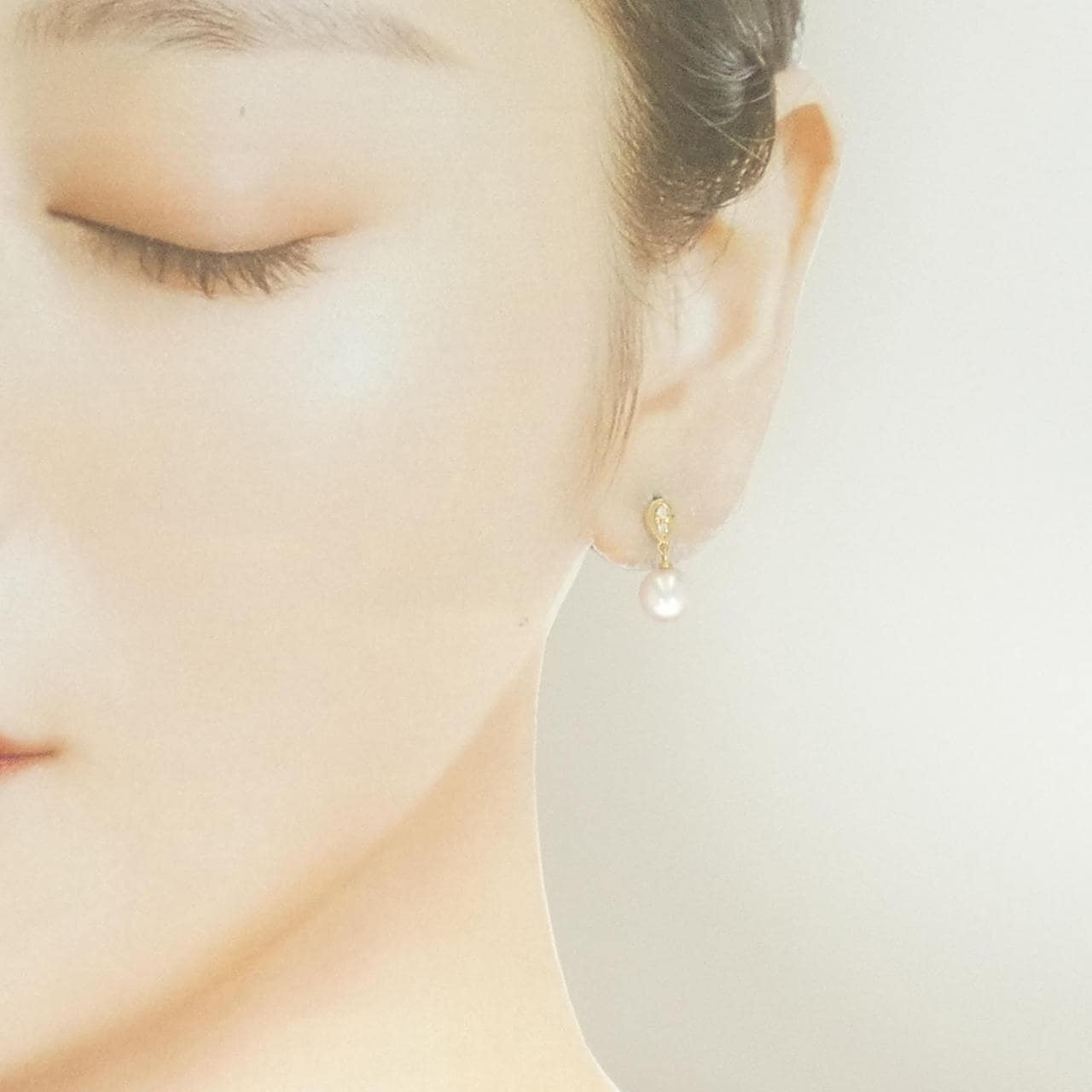 K18YG アコヤパール ピアス 7.3mm