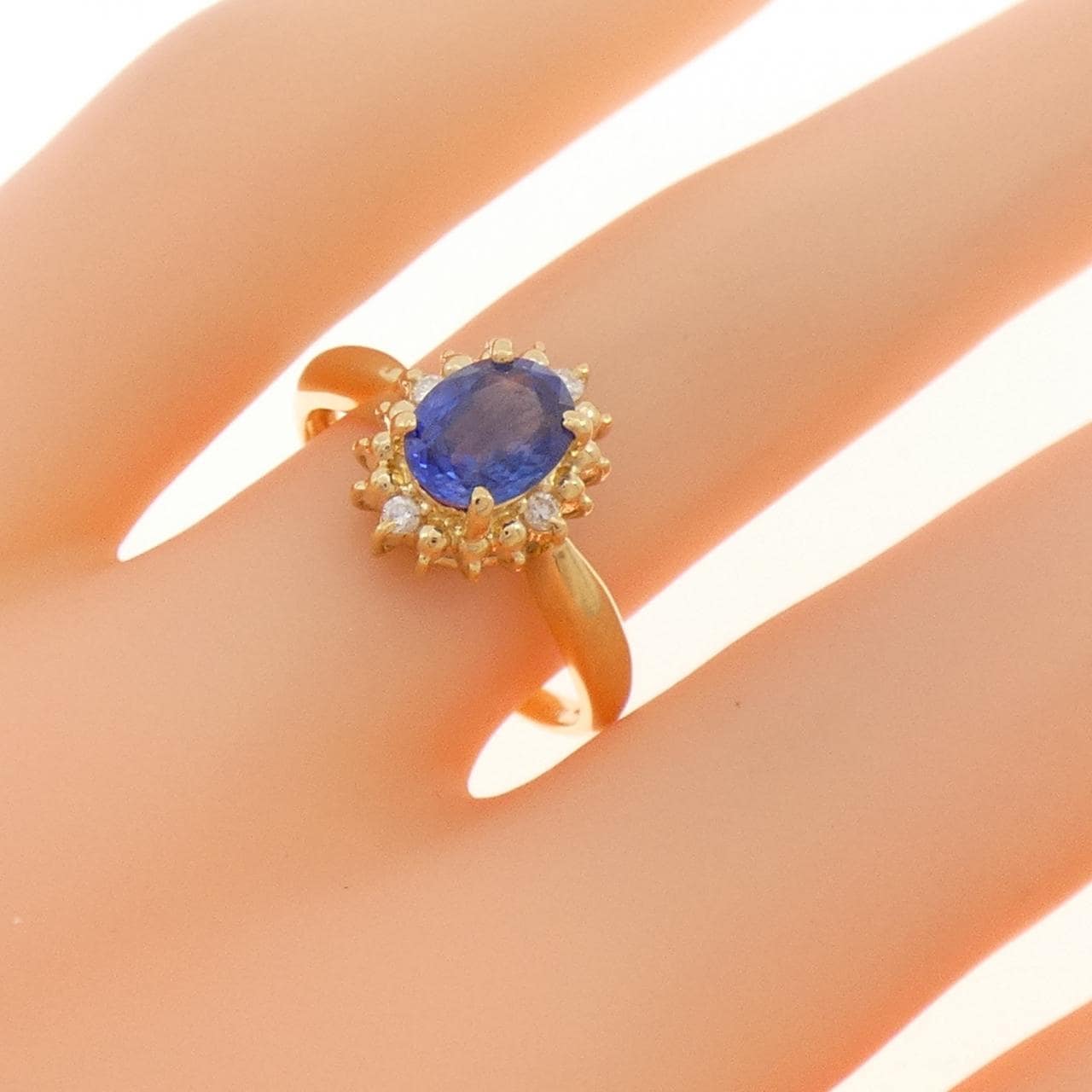 K18YG サファイヤ リング 1.09CT