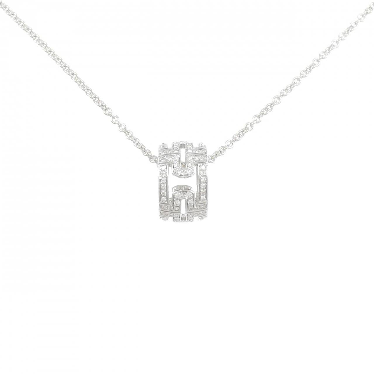 ブルガリ パレンテシオープンワーク フルダイヤ ネックレス