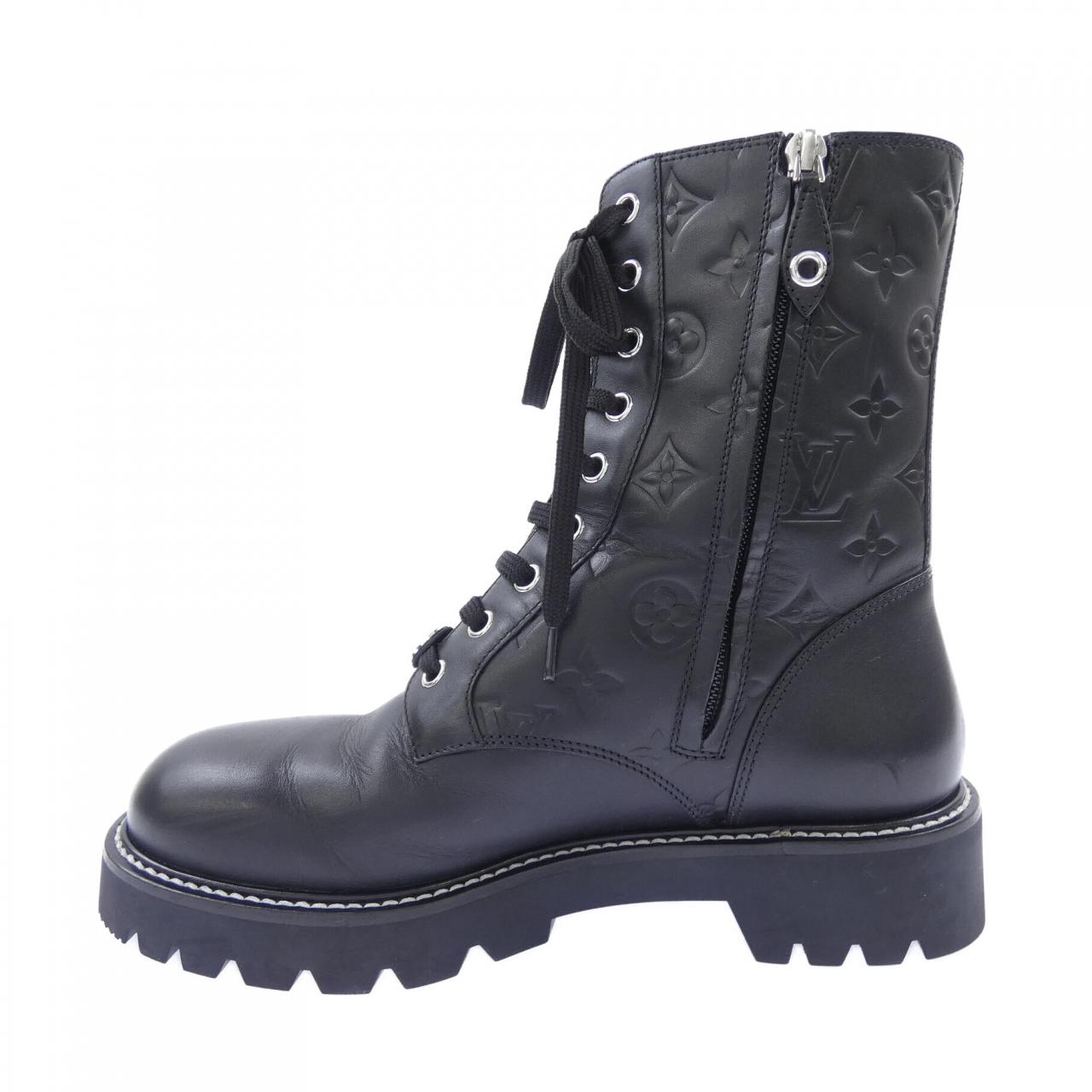 ルイヴィトン LOUIS VUITTON モノグラムパターンエンボス テリトリーライン アンクルブーツ ブーツ