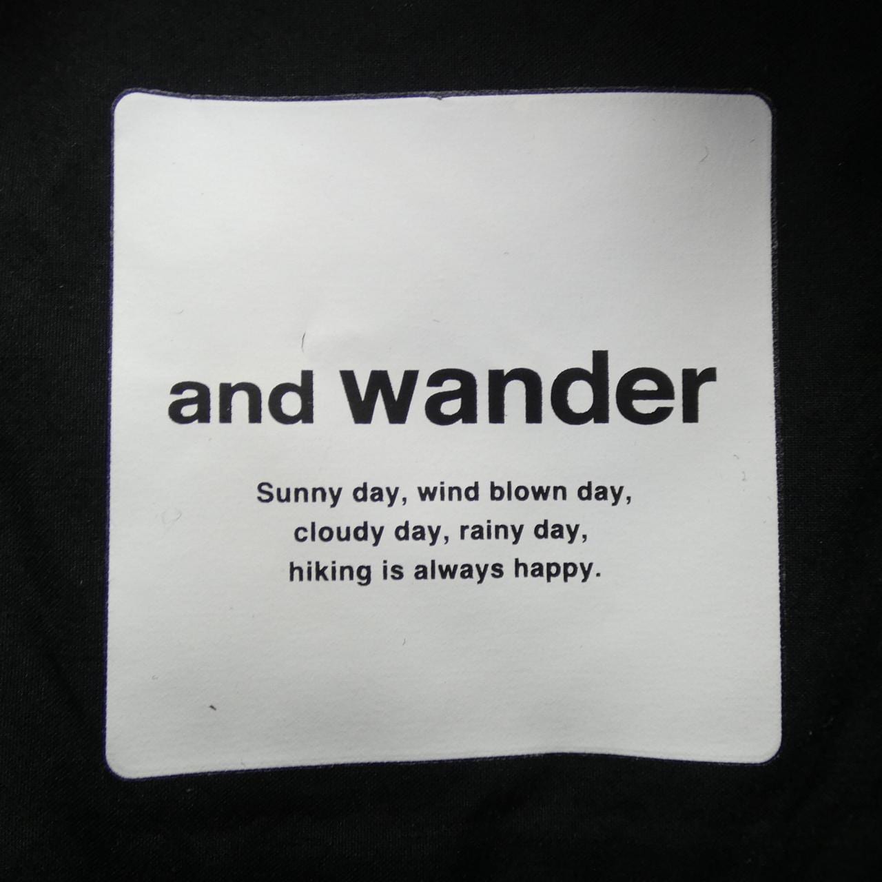 アンドワンダー and wander S／Sシャツ