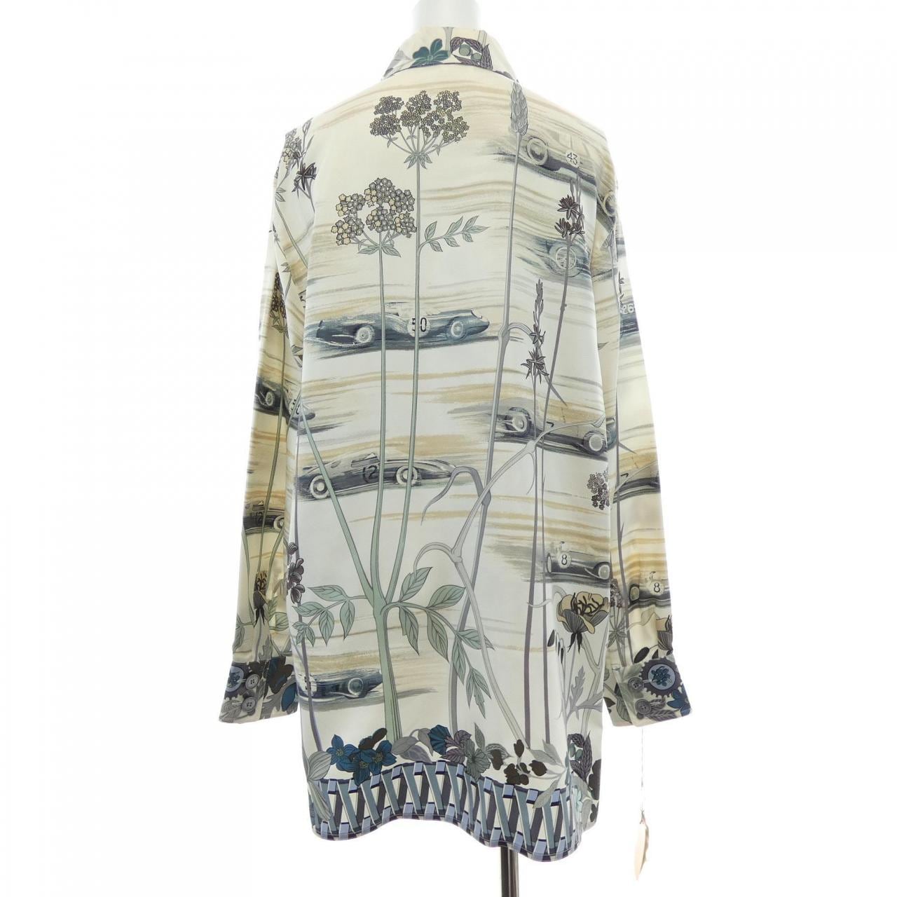 【ヴィンテージ】エルメス HERMES LES BOLIDES ツイルレーヌ. シャツ