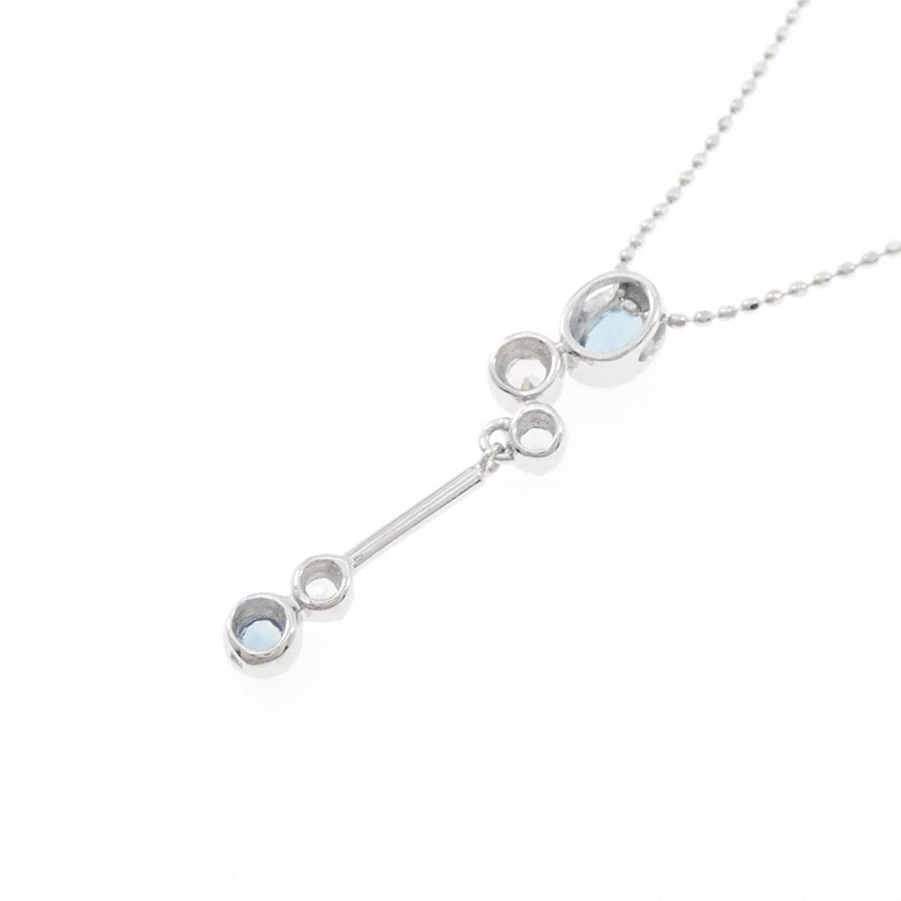 K18WG アクアマリン ネックレス