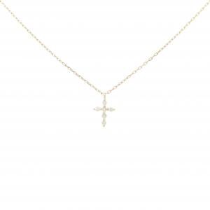 アガット クロス ダイヤモンド ネックレス 0.03CT