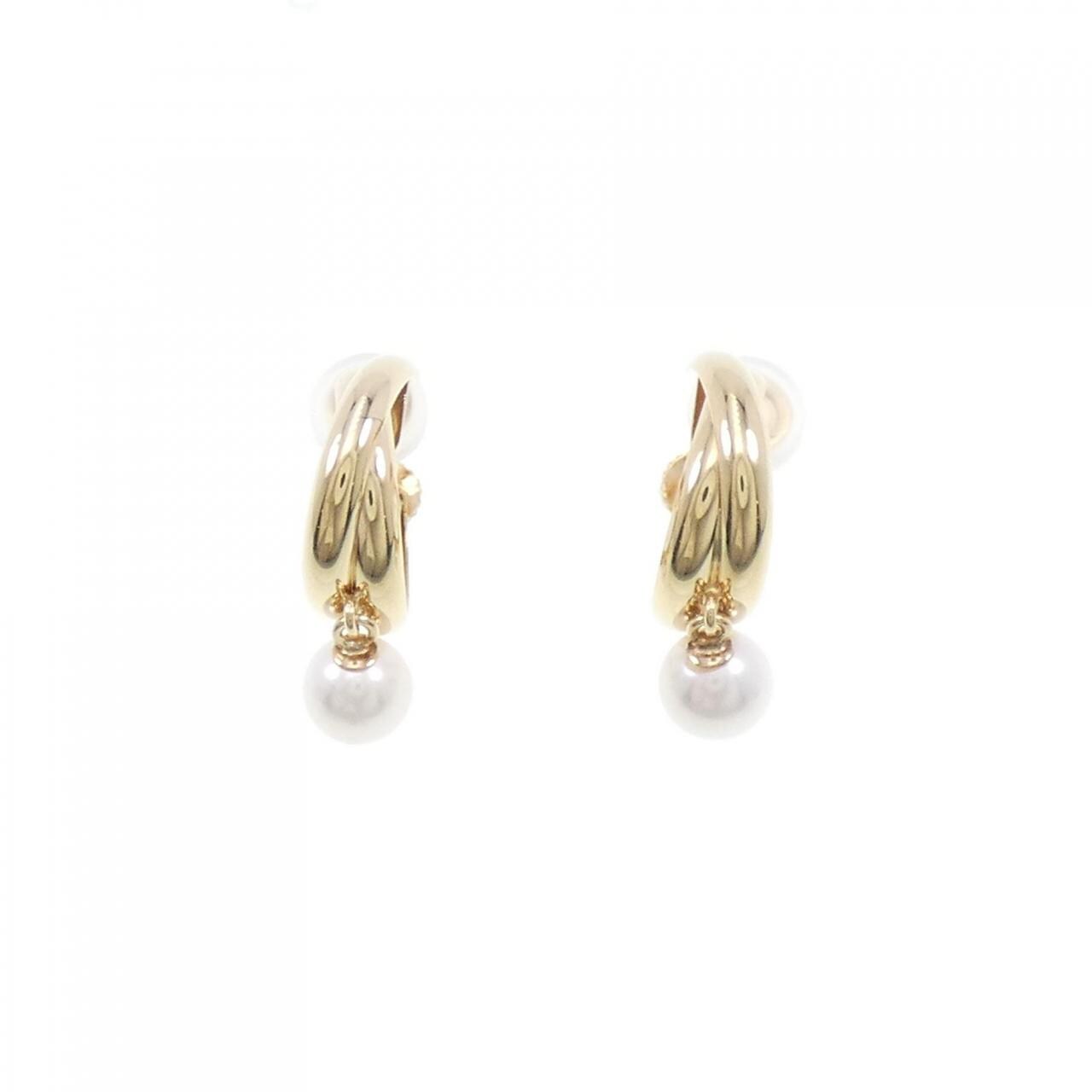K18YG Akoya pearl earrings 4.8mm