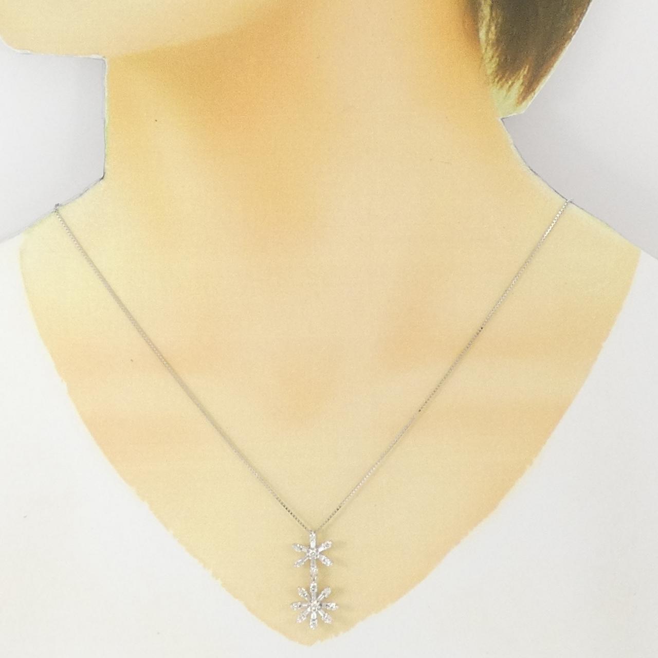 K18WG ダイヤモンド ネックレス 0.70CT