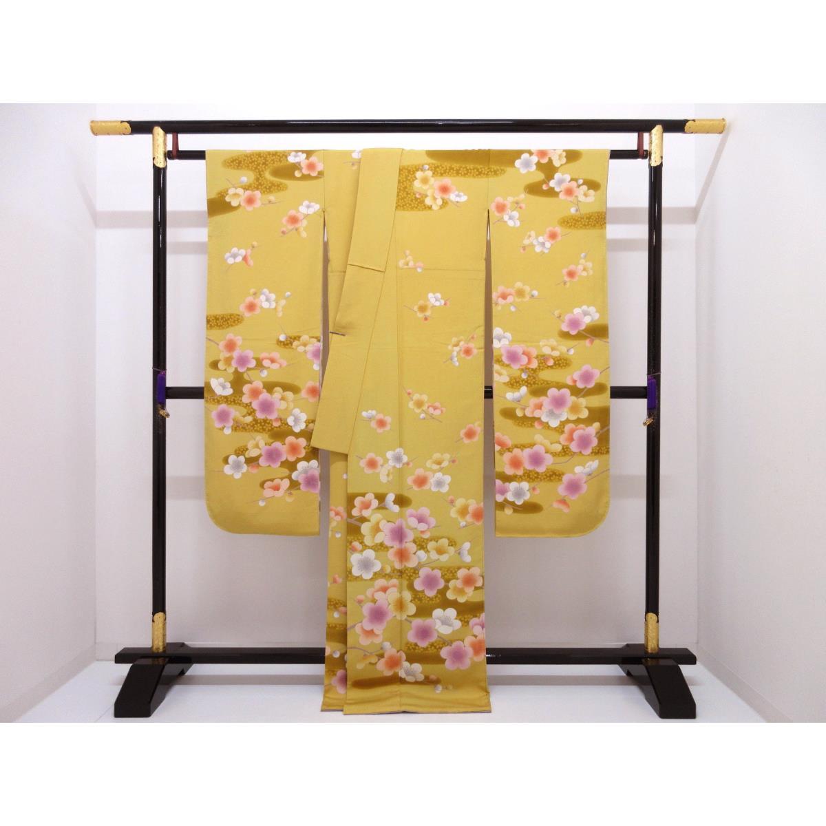 【未使用品】振袖　友禅金彩加工　きもの・長襦袢　２点セット