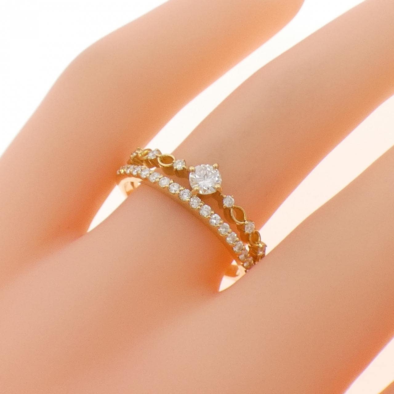 【リメイク】K18YG ダイヤモンド リング 0.40CT