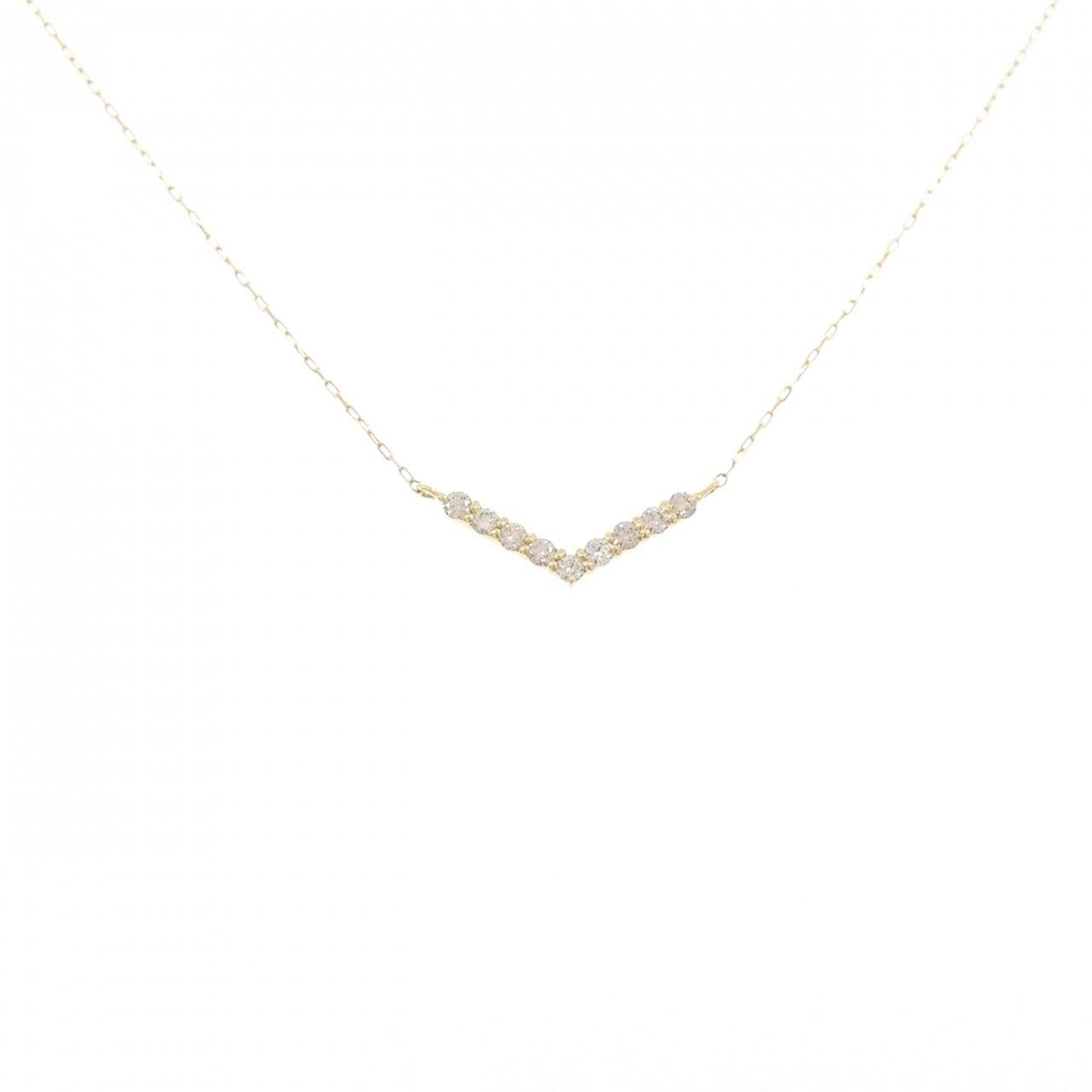 K18YG ダイヤモンド ネックレス 0.15CT