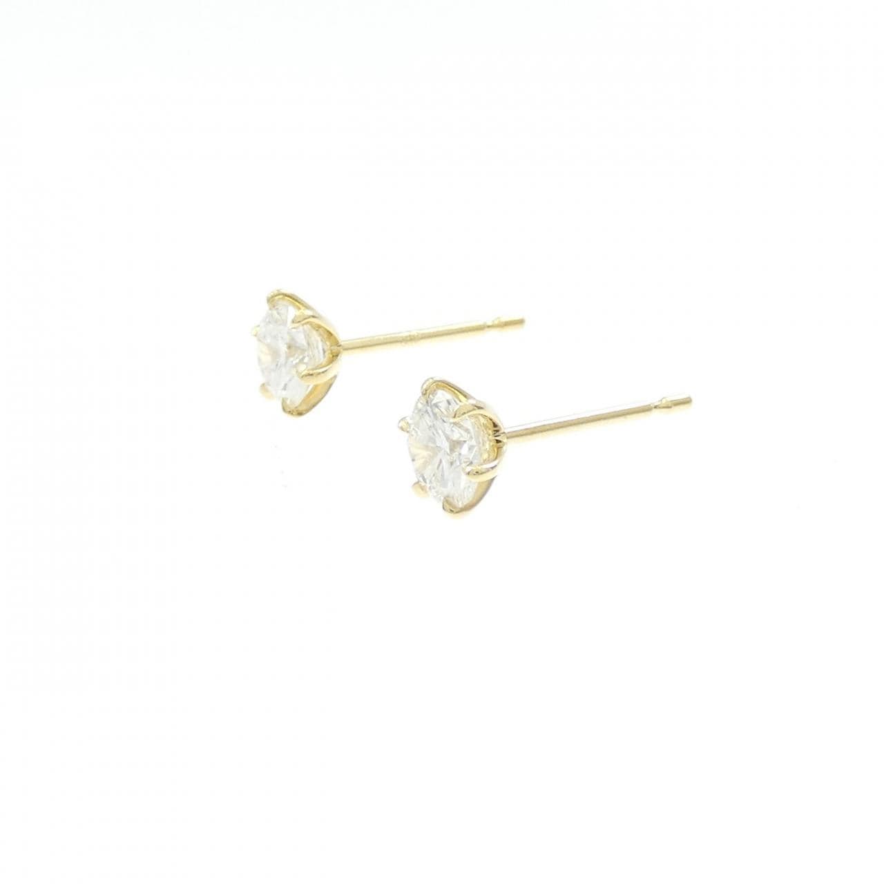 【リメイク】K18YG/ST ダイヤモンド ピアス 0.401CT 0.405CT G-H SI1-2 VG-GOOD