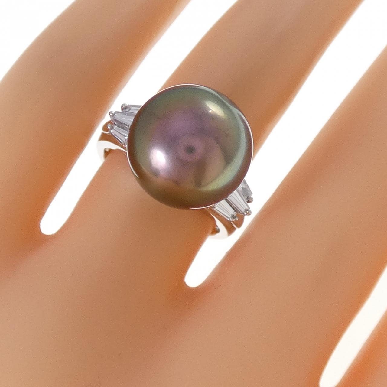 PT900 黒蝶パール リング 13.1mm