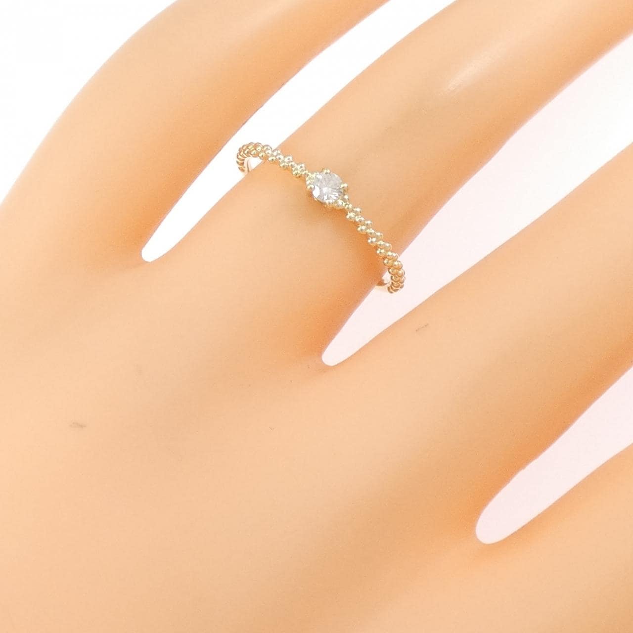 K10YG ダイヤモンド リング 0.07CT