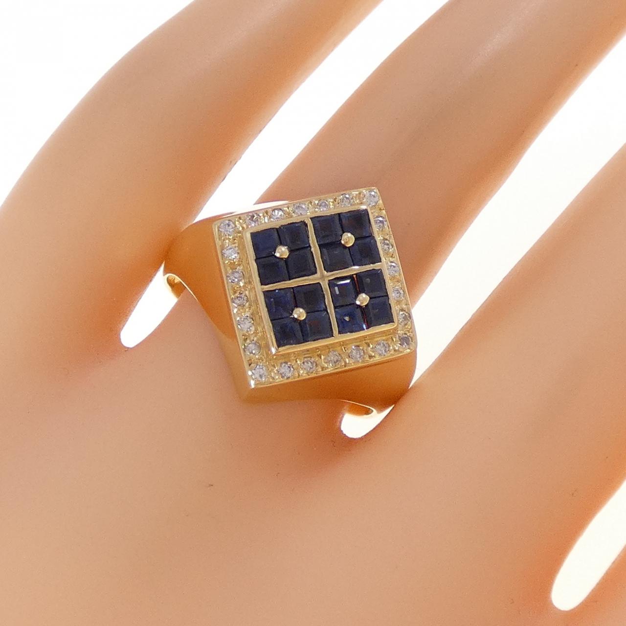 K18YG サファイヤ リング 1.01CT
