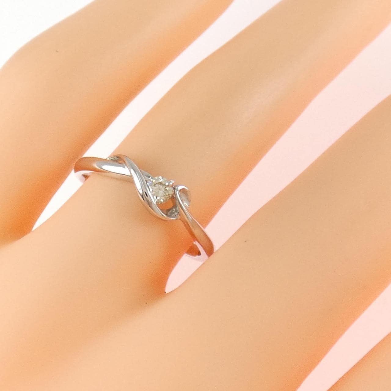 K18WG ダイヤモンド リング 0.10CT