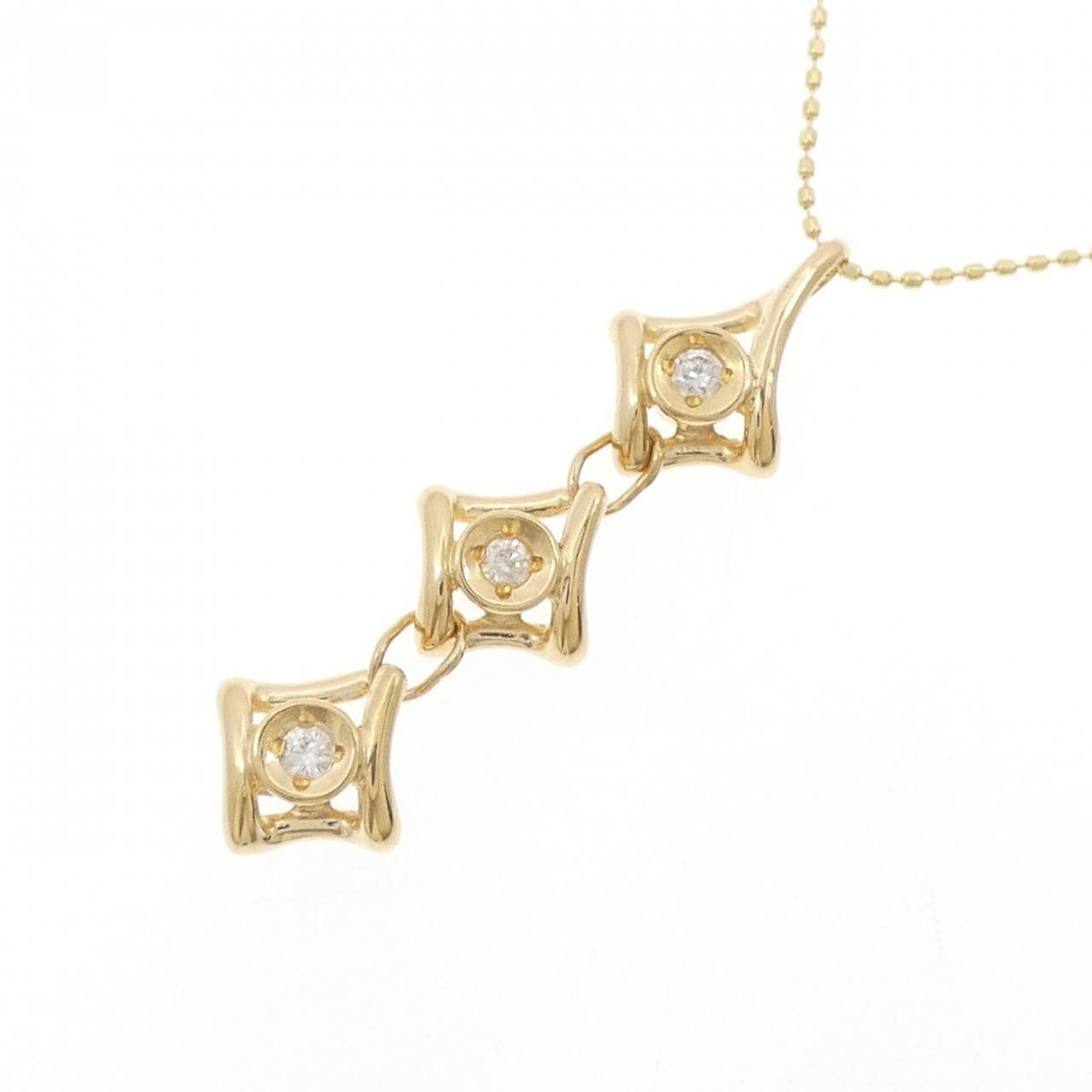 K18YG ダイヤモンド ネックレス 0.1CT