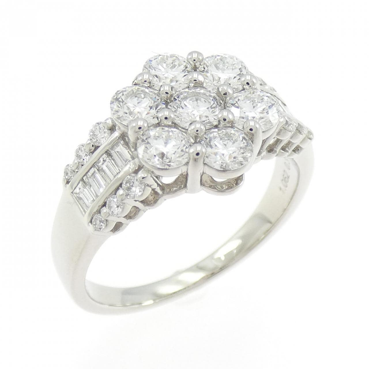 PT900 フラワー ダイヤモンド リング 1.062CT