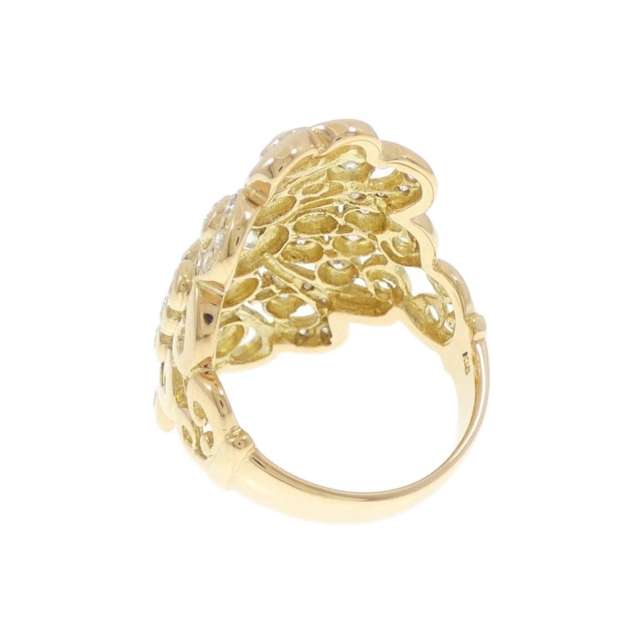 K18YG ハート ダイヤモンド リング 1.03CT