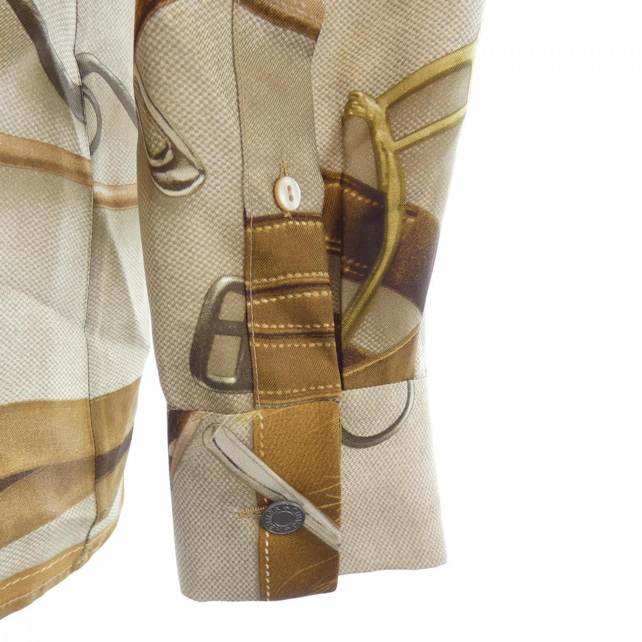 エルメス HERMES PROJECTS CARRES sh200 ツイルレーヌ. シャツ